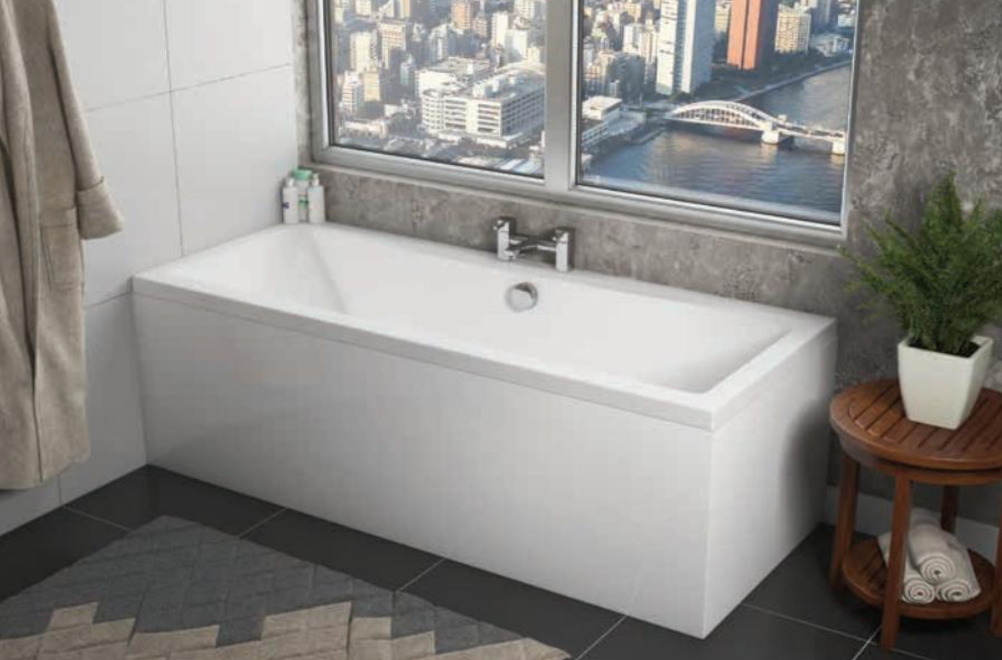 Square Double Ended Acrylic Bath 1700 x 750mm