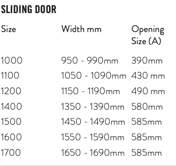 S6 Chrome Sliding Door Enclosure 1700mm