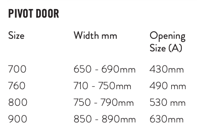 S6 Chrome Pivot Door Enclosure 700mm