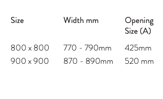 S6 Double Door Quadrant 8mm Enclosure 900 x 900mm