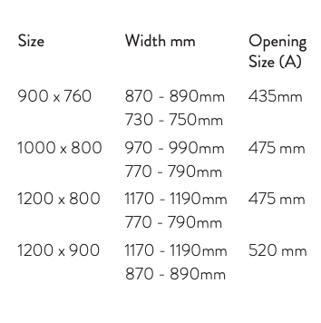 S6 Offset Double Door Quadrant 8mm Enclosure 1200 x 900mm
