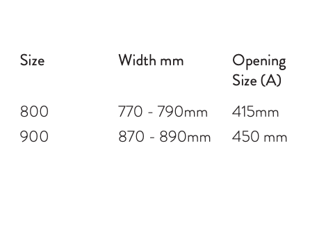S6 Single Door Quadrant 8mm Enclosure 800mm