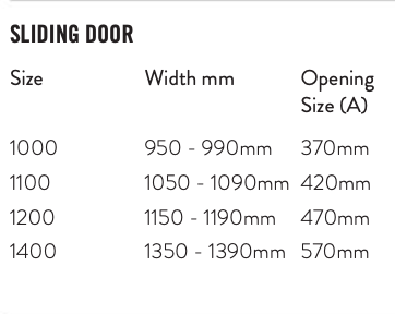 S8 Chrome Frameless Sliding Door Enclosure 1000mm