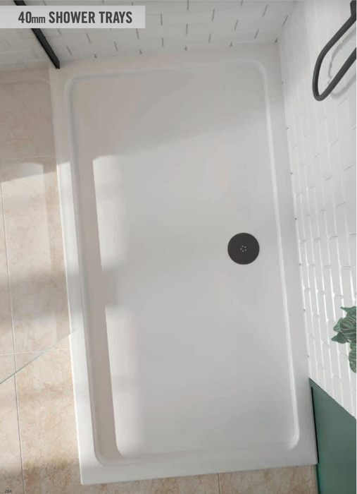 Scudo Stone Resin Rectangle 40mm Shower Tray 1400mm - Select Size