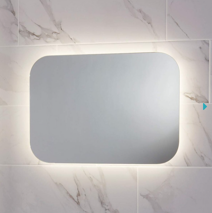 Aura LED Mirror with Demister Pad & Shaver Socket 800 x 600mm