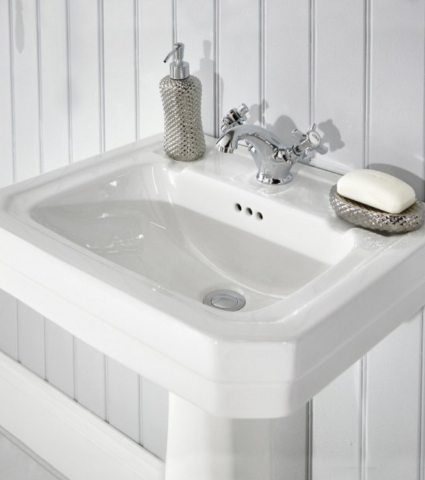 Holborn Traditional 2TH 610 Basin with Pedestal