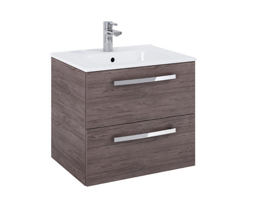 Aquatrend Gloss White 600 Wall Hung Vanity with Basin