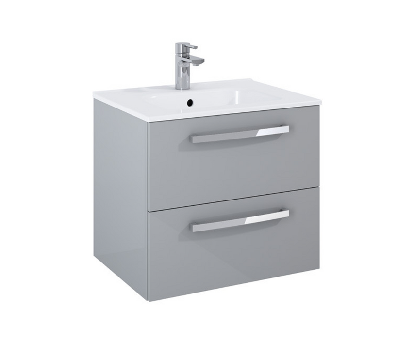 Aquatrend Gloss White 515 Wall Hung Vanity with Basin