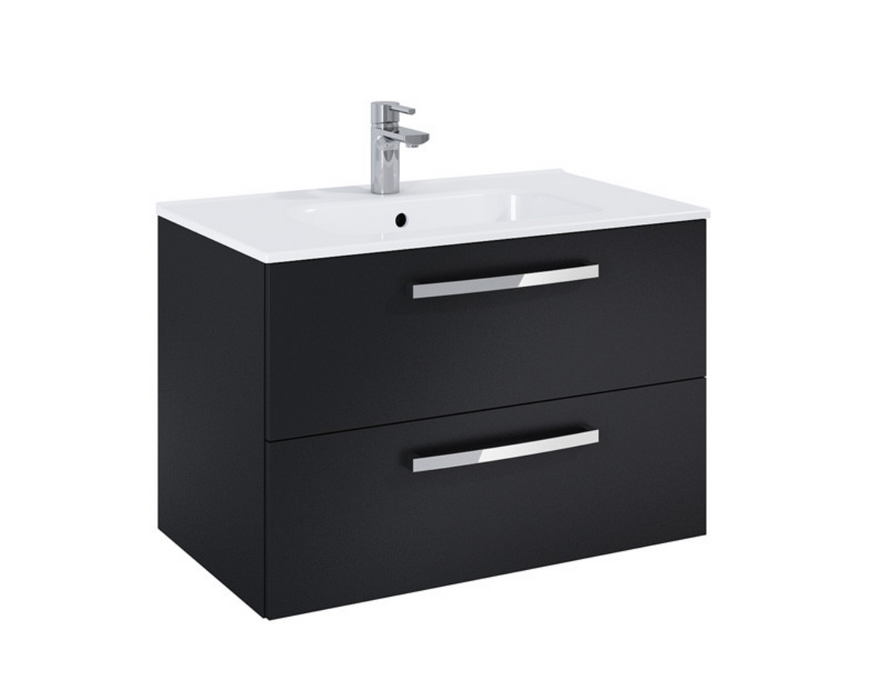 Aquatrend Gloss White 800 Wall Hung Vanity with Basin