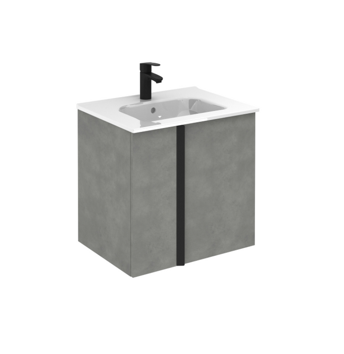 Onix Cement 610 2 Drawer Wall Hung Vanity with Basin