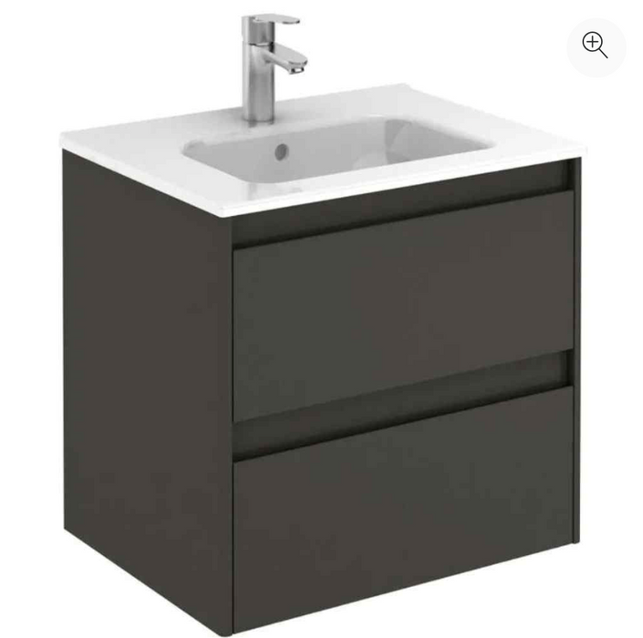 Alfa Anthracite 900 Wall Hung Vanity Unit with Basin
