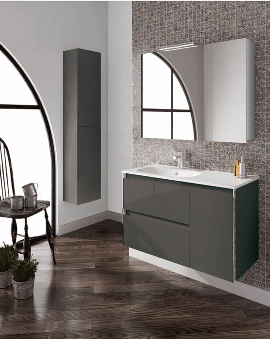 Alfa Matt White 900 Wall Hung Vanity Unit with Basin