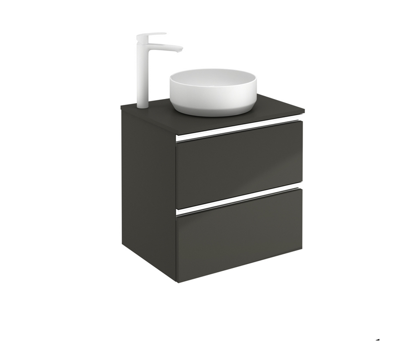 Vida Anthracite 800 Double Drawer Vanity Unit