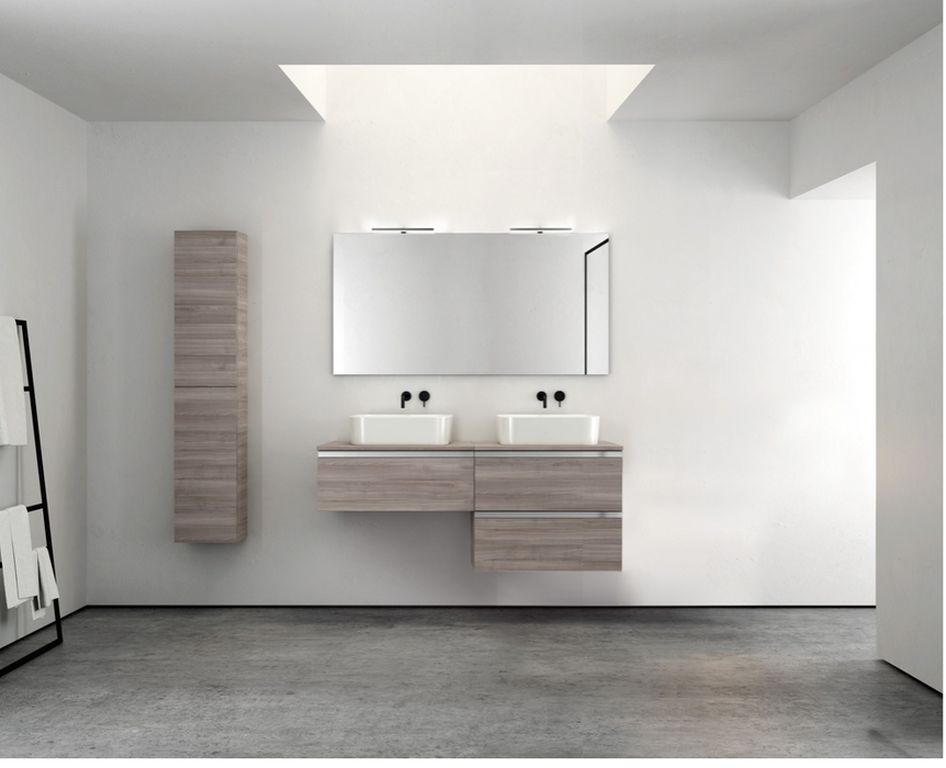 Vida Anthracite 800 Double Drawer Vanity Unit