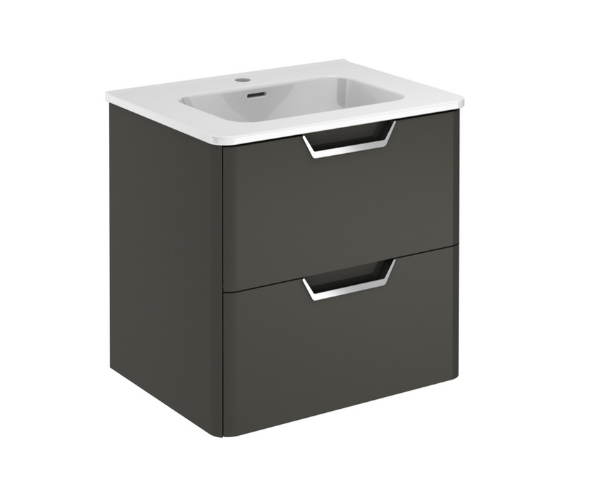 Life Anthracite 610 Wall Hung Vanity Unit with Basin