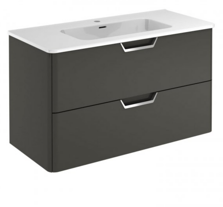 Life Anthracite 1010 Wall Hung Vanity Unit with Basin
