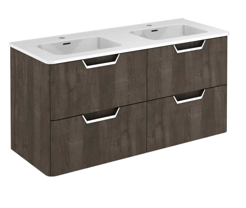 Life Anthracite 1190 4 Drawer Wall Hung Vanity with Basin
