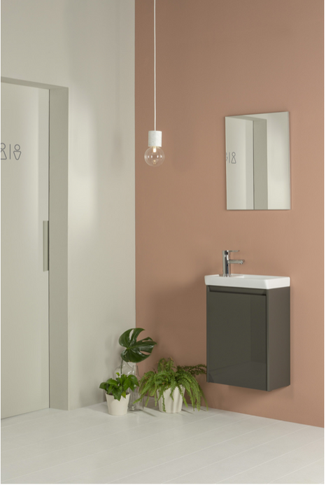 Enjoy Gloss White 450 Wall Hung Vanity Unit with Mirror