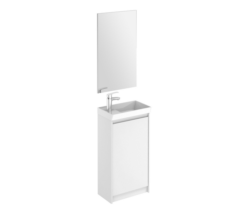 Enjoy Gloss White 450 Floorstanding Vanity Unit with Mirror