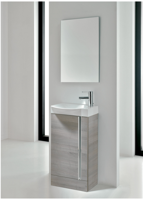 Elegance Gloss Grey 450 Floorstanding Vanity Unit with Mirror