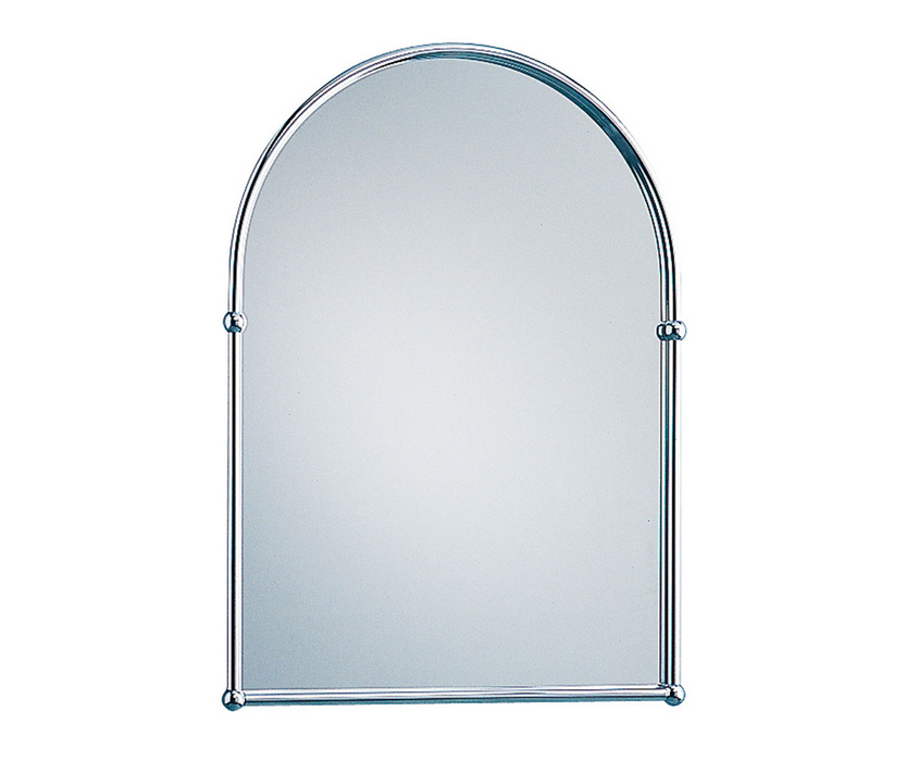 Holborn Chrome Traditional Arched Mirror with Shelf