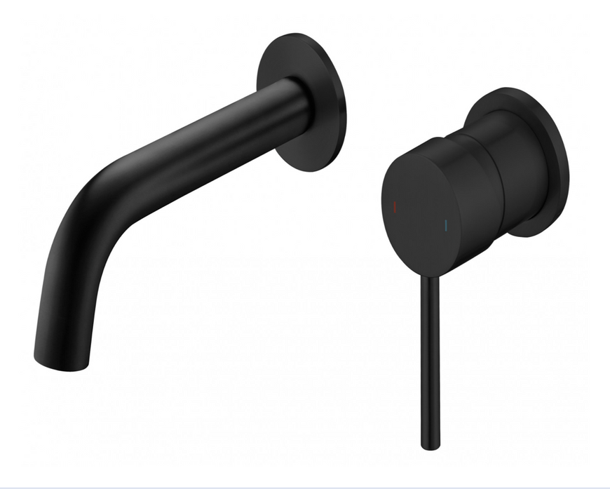 Mineral Matt Black Wall Mounted Basin Mixer