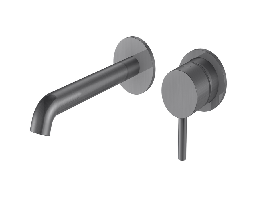 Mineral Matt Black Wall Mounted Basin Mixer