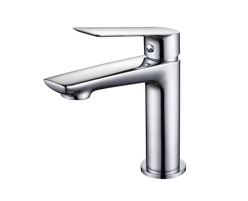 Sleek Matt Black Basin Mixer with Click-Clack Waste