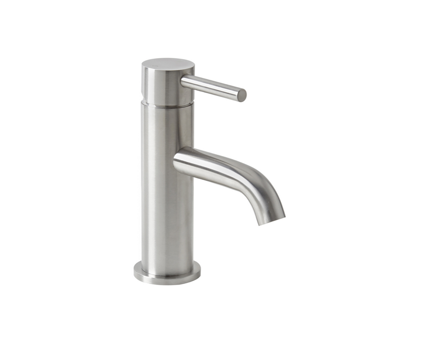 Solito Brushed Nickel Basin Mixer with Click-Clack Waste