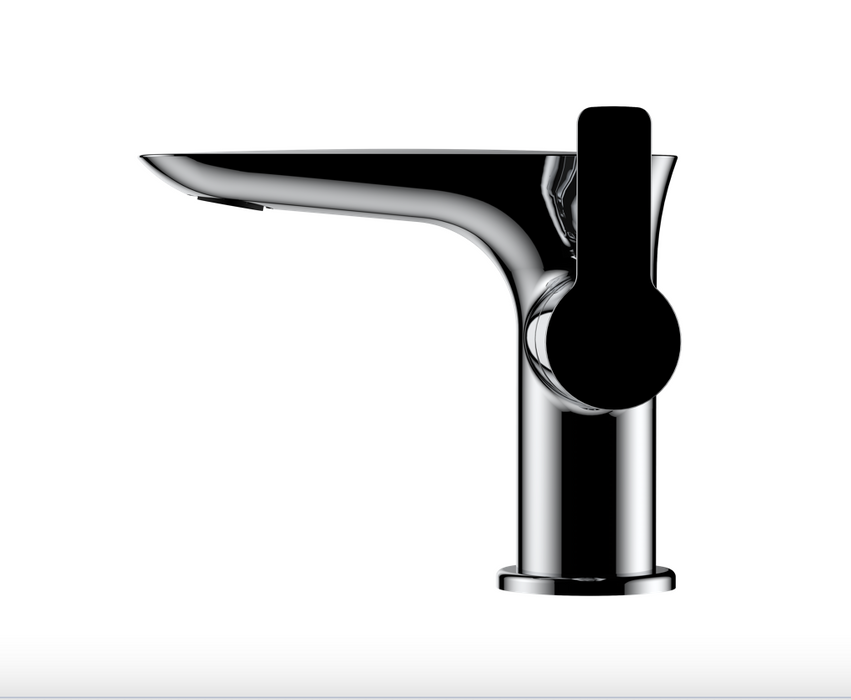 Vido Matt Black Basin Mixer with Click-Clack Waste