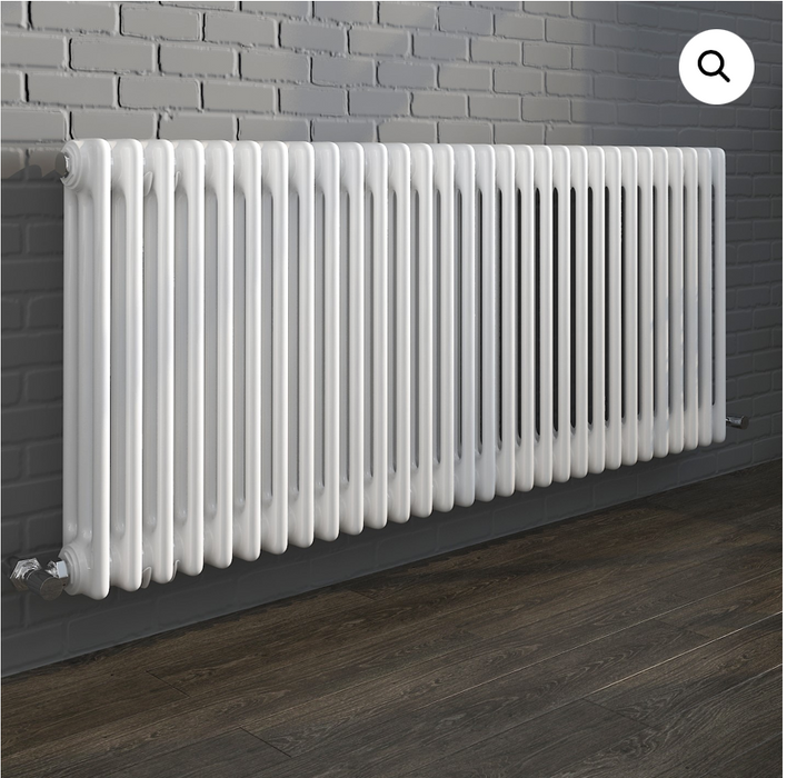 Savoy Noir Black Vintage Horizontal Radiator 600 x 999mm