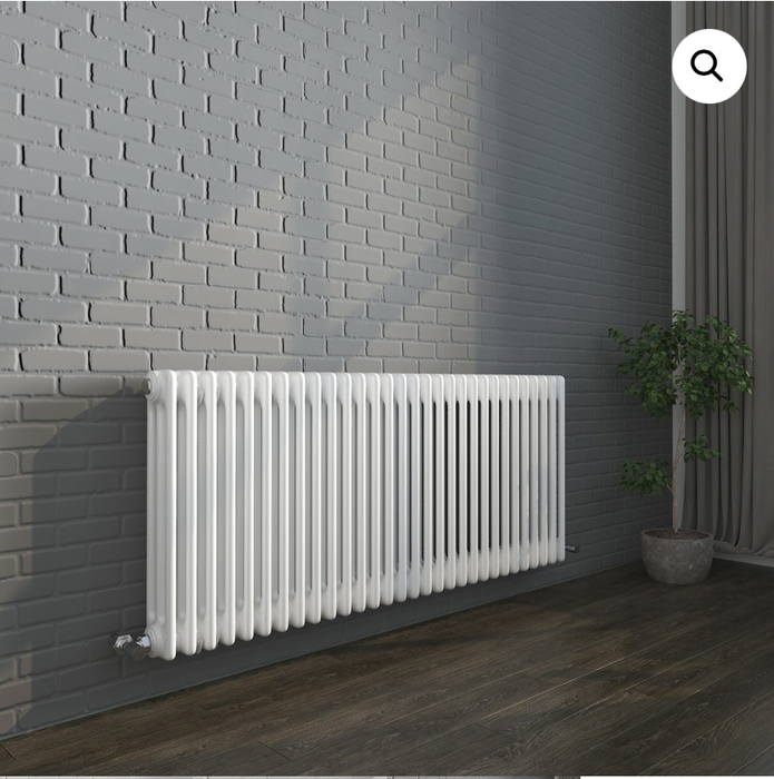 Savoy Noir Black Vintage Horizontal Radiator 600 x 999mm