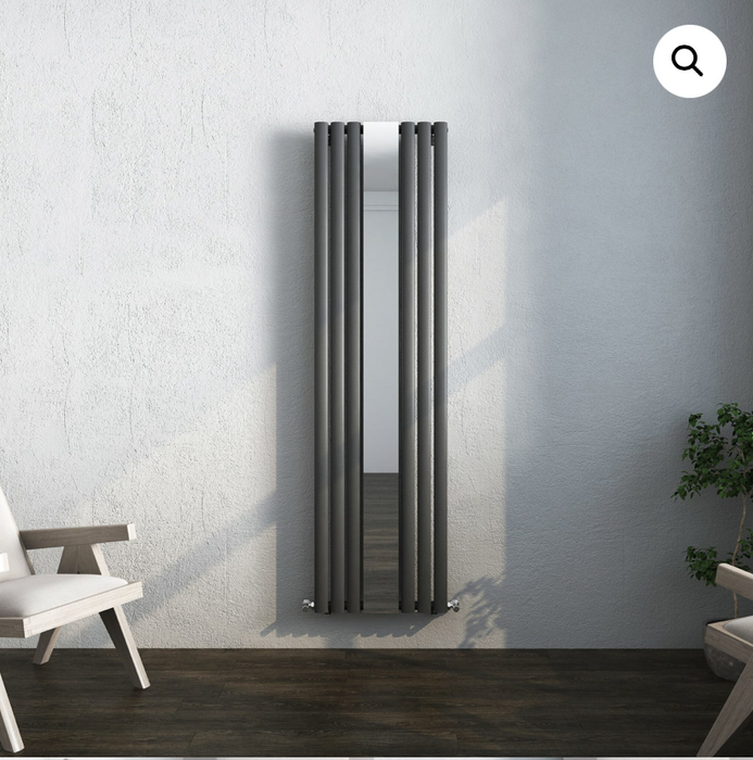 Impresso Anthracite Mirrored Radiator 1800 x 499mm