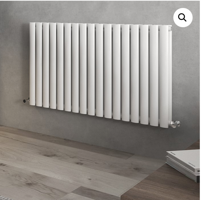 Elle White Horizontal Double Radiator 400 x 840mm