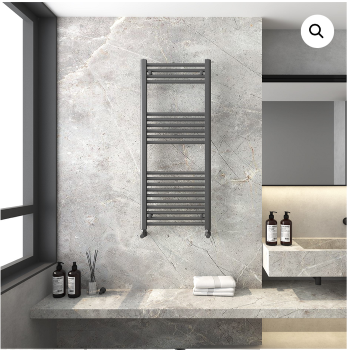 Tivoli Noir Black Towel Radiator 1200 x 500mm