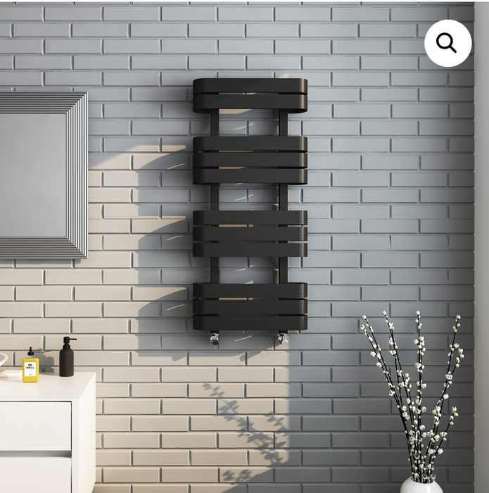 Rossi Anthracite Towel Radiator 1200 x 500mm — Wise Bathrooms