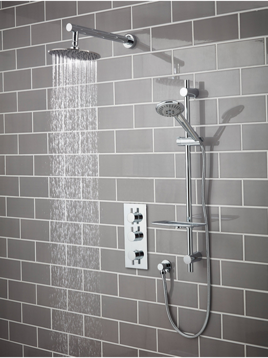 Round Chrome Shower Pack