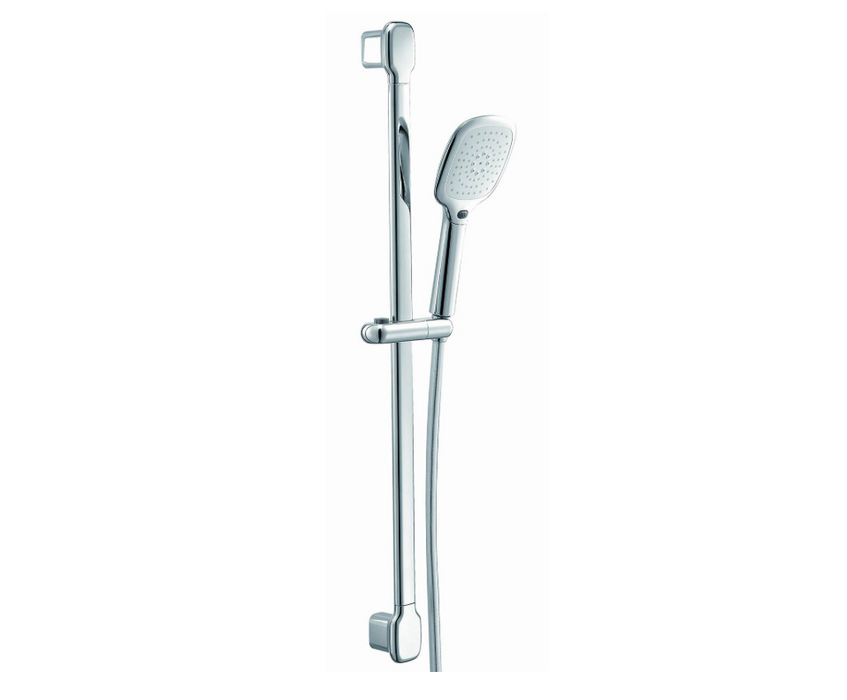 Dream Chrome Slide Rail Kit with Flex Hose and 3 Jet Hand Shower