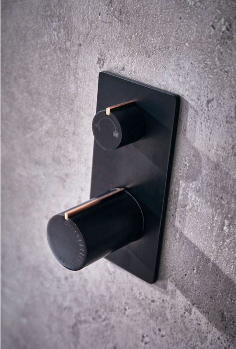 Velar Matt Black 2 Way Concealed Shower Valve