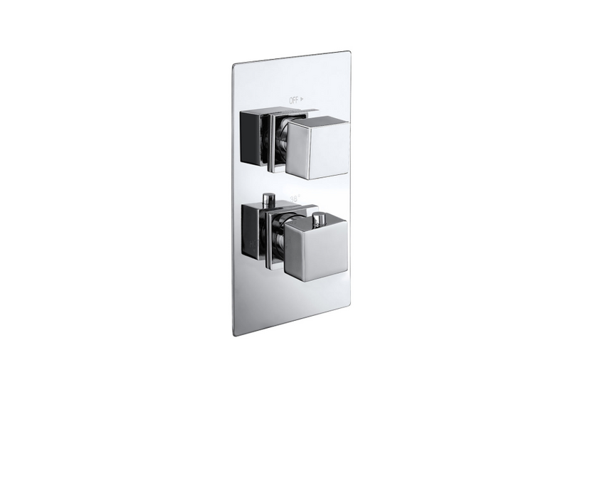 Cube Chrome 1-Way Concealed Thermostatic Shower Valve