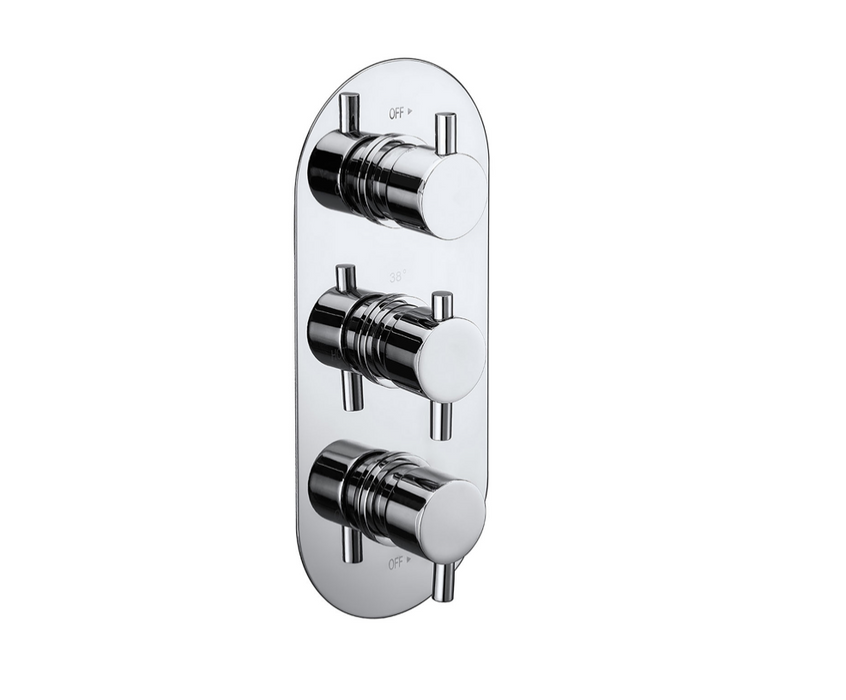 Evoke Chrome 2-Way Concealed Thermostatic Shower Valve - Handle Diverter