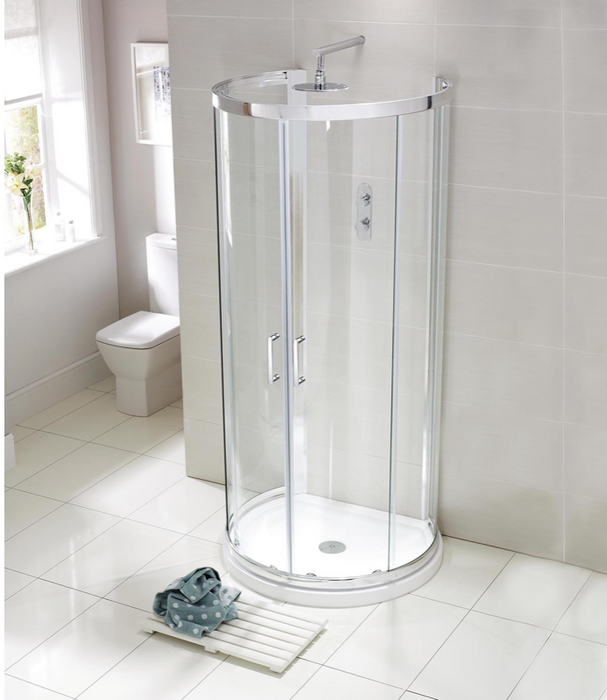 Purity D Shaped Quadrant Shower Enclosure with Shower Tray 900 x 770mm