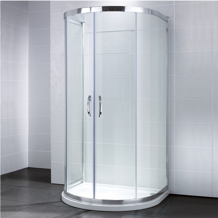 Identiti U Shaped Quadrant Shower Enclosure with Shower Tray 1040 x 915mm