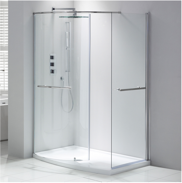 Purity Closing Walk In Shower Enclosure with Shower Tray 1350 x 900mm RH