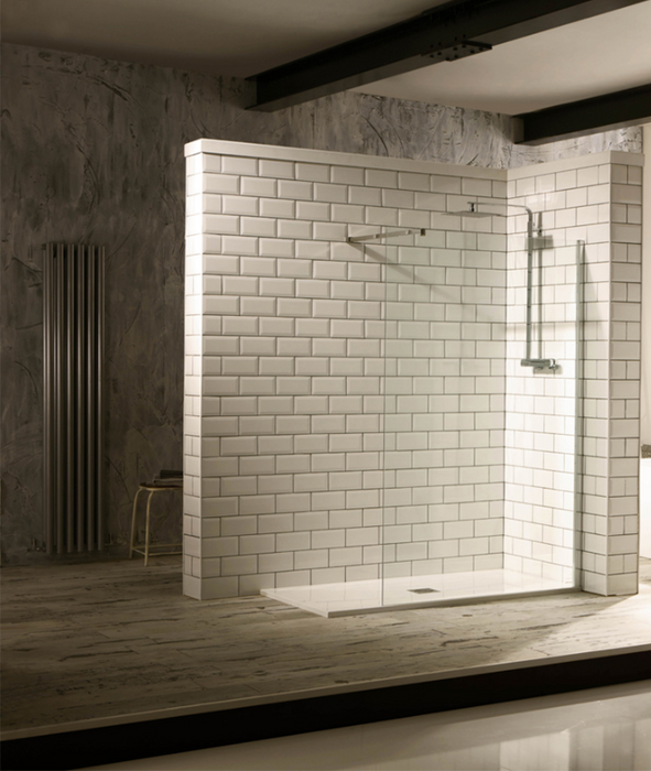 Mono Clear Walk In Panel 1200mm with Stabilising Bar