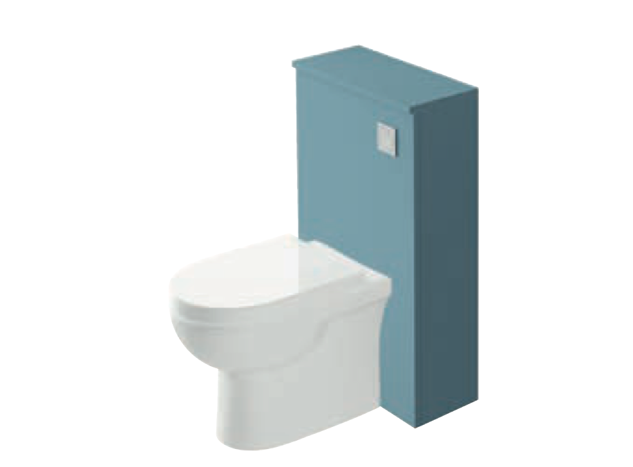 Azure Ocean Blue 500 BTW Unit with Pan and Soft Close Seat