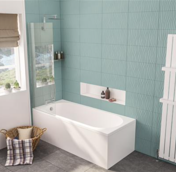 Biscay Single Ended Straight Edged Beauforté Bath 1700 x 700mm