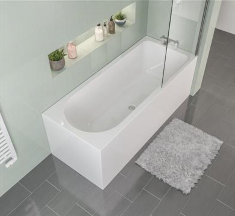 Biscay Acrylic Beauforté Shower Bath 1700 x 750mm RH