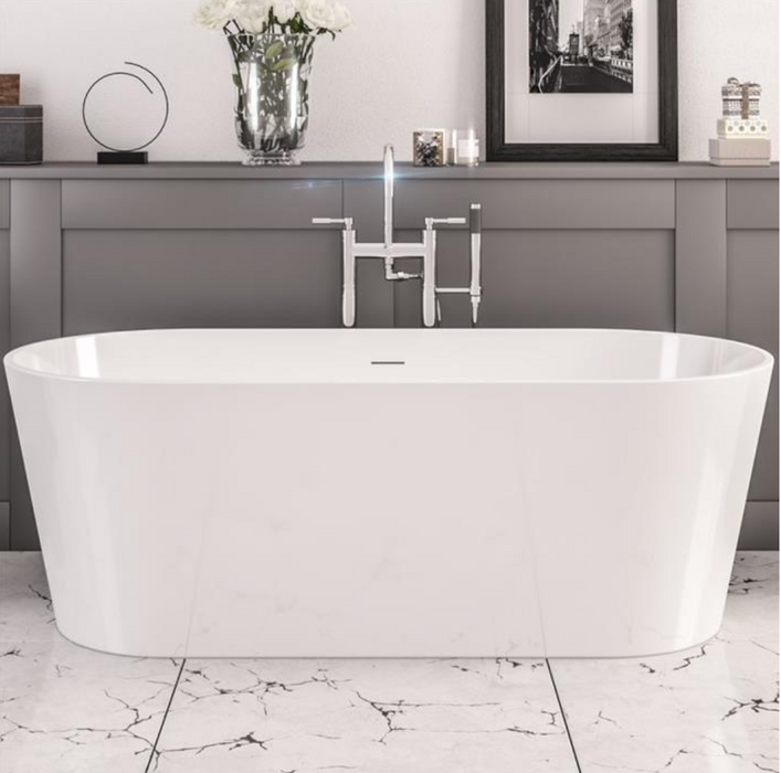 Lambeth Gloss White Double Skinned Acrylic Freestanding Bath 1590 x 740mm