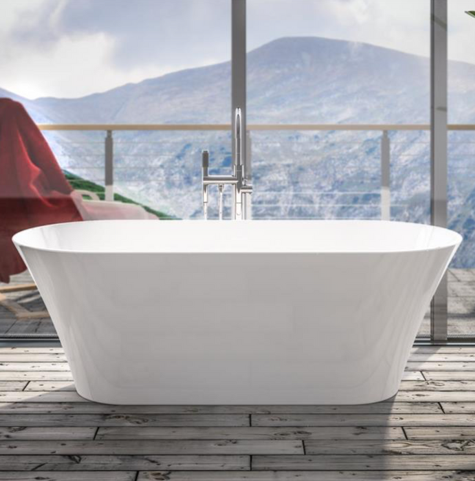 Charlton Gloss Grey Double Skinned Acrylic Freestanding Bath 1650 x 740mm